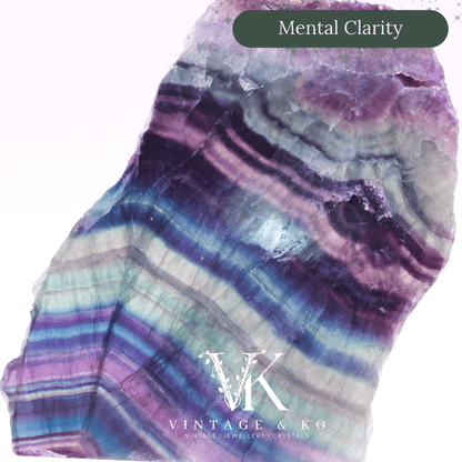 Rainbow Fluorite Slice | Medium Size (Approx 12cm)