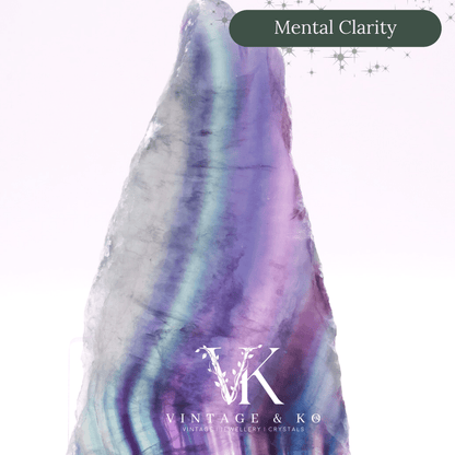Rainbow Fluorite Slice | Medium Size (Approx 12cm)