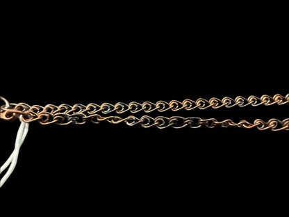 Rare Austrian Crystal Vintage Y - drop Necklace & Box, Bronze Coloured Jewellery