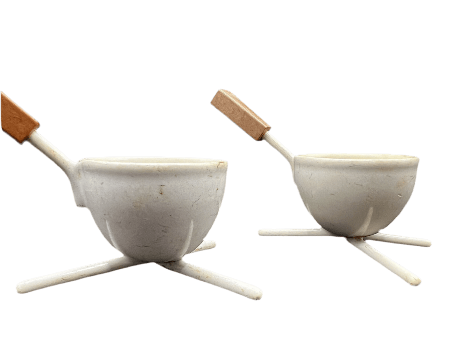 Rare Set Of 6 Tripod Egg Cups Mid - Century Modern, Retro Kitchen Accessories