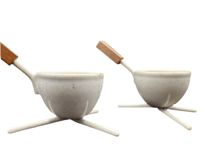 Rare Set Of 6 Tripod Egg Cups Mid - Century Modern, Retro Kitchen Accessories