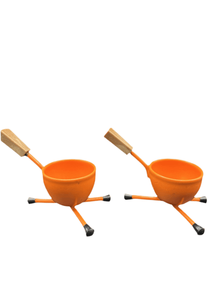 Rare Set Of 6 Tripod Egg Cups Mid - Century Modern, Retro Kitchen Accessories