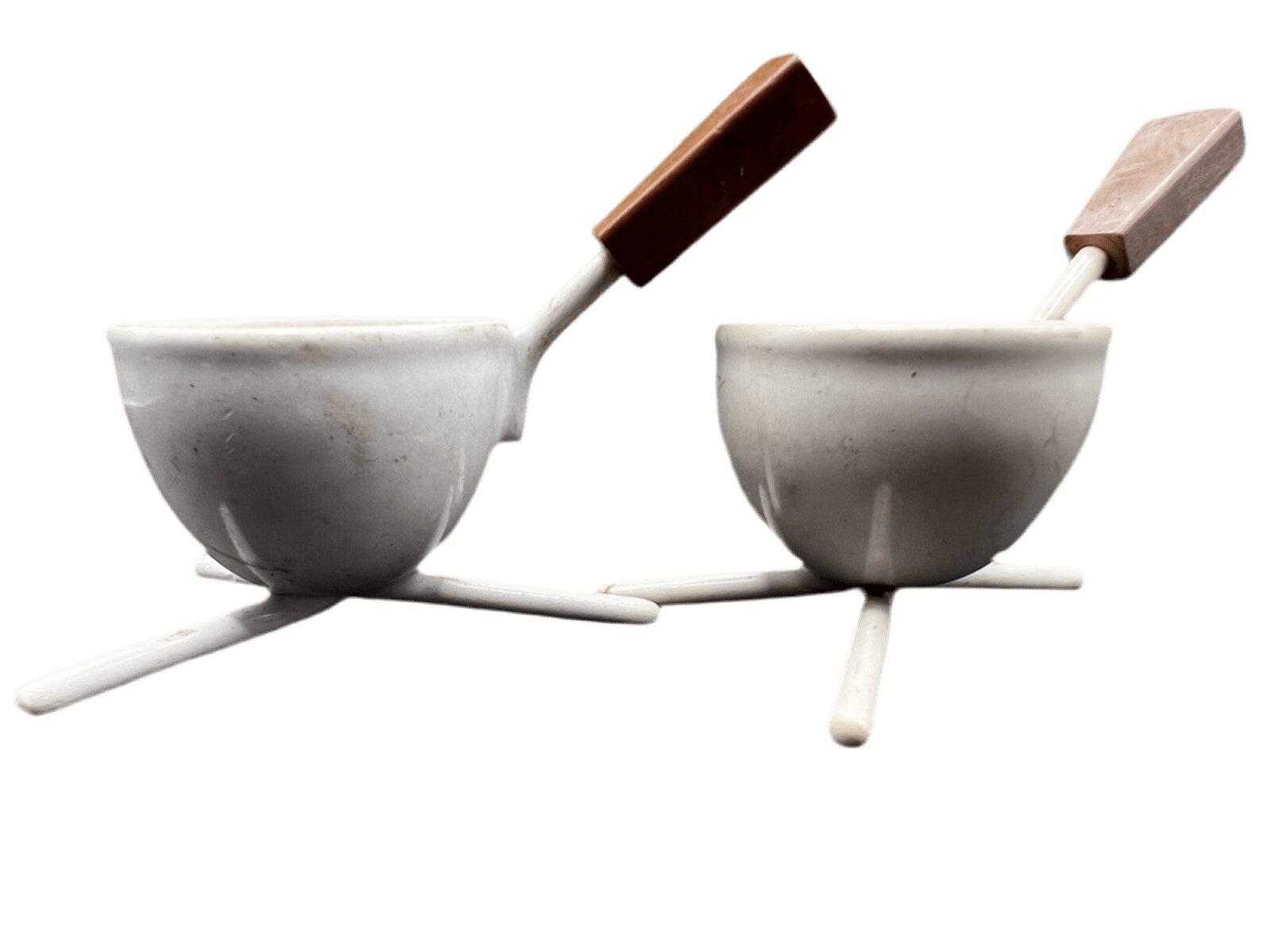 Rare Set Of 6 Tripod Egg Cups Mid - Century Modern, Retro Kitchen Accessories