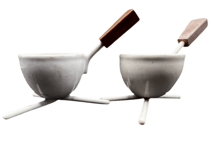 Rare Set Of 6 Tripod Egg Cups Mid - Century Modern, Retro Kitchen Accessories