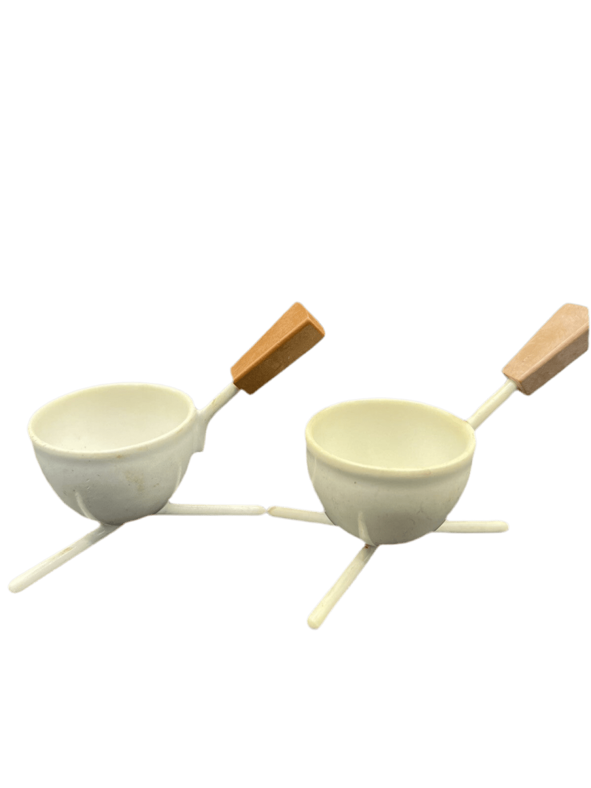 Rare Set Of 6 Tripod Egg Cups Mid - Century Modern, Retro Kitchen Accessories