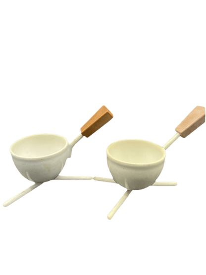 Rare Set Of 6 Tripod Egg Cups Mid - Century Modern, Retro Kitchen Accessories