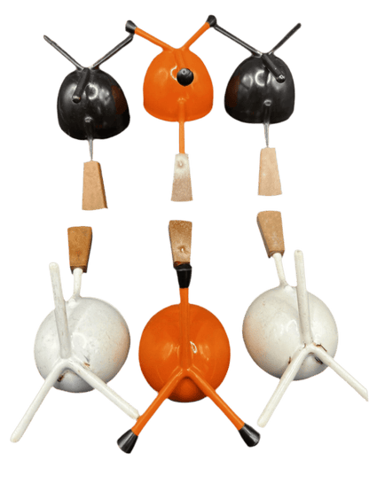 Rare Set Of 6 Tripod Egg Cups Mid - Century Modern, Retro Kitchen Accessories