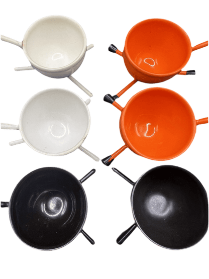 Rare Set Of 6 Tripod Egg Cups Mid - Century Modern, Retro Kitchen Accessories