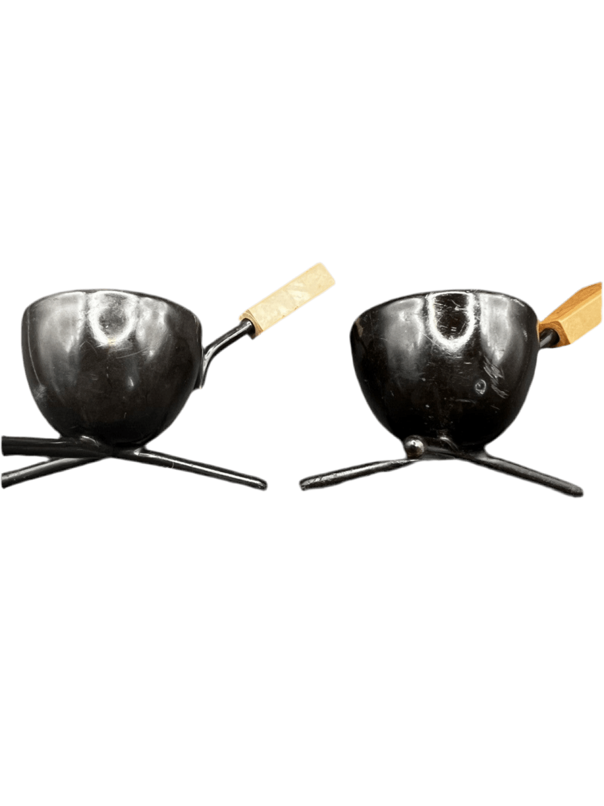 Rare Set Of 6 Tripod Egg Cups Mid - Century Modern, Retro Kitchen Accessories