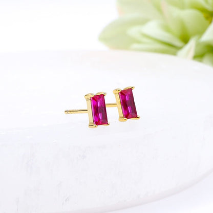 Rectangle Studs | .925 Sterling Silver