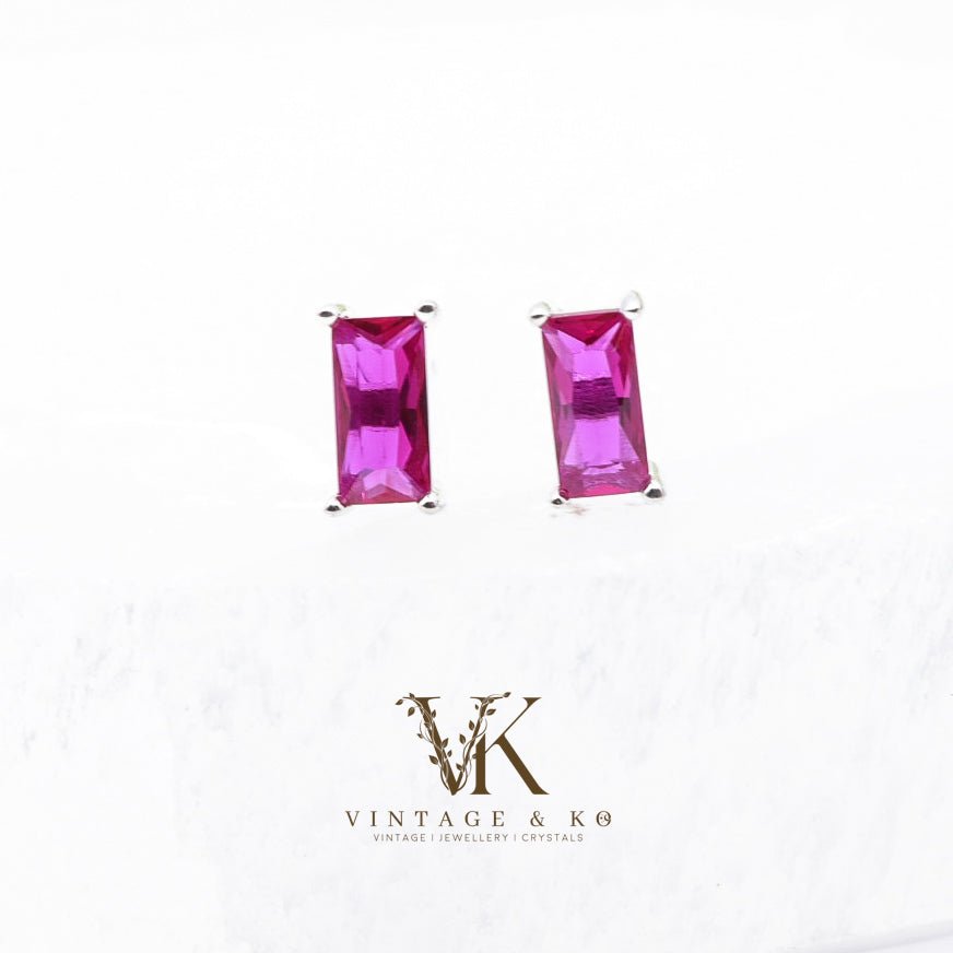 Rectangle Studs | .925 Sterling Silver