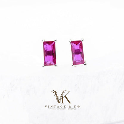 Rectangle Studs | .925 Sterling Silver