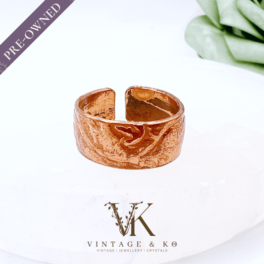 Rustic Copper Ring, Adjustable