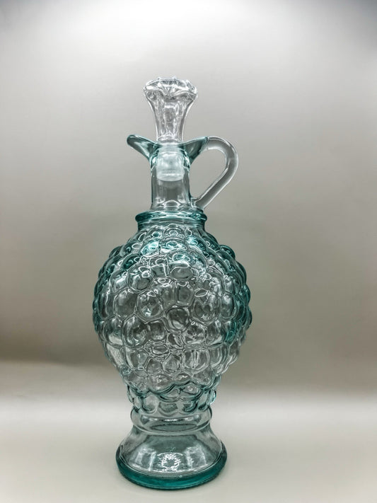 Vintage Wine Decanter by Vetreria Etrusca, Italian Glassware Bottle with Stopper