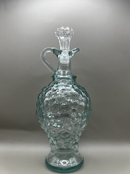Vintage Wine Decanter by Vetreria Etrusca, Italian Glassware Bottle with Stopper