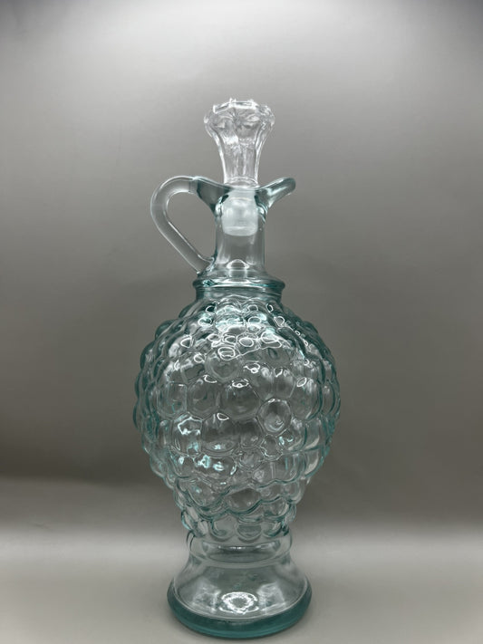 Vintage Wine Decanter by Vetreria Etrusca, Italian Glassware Bottle with Stopper