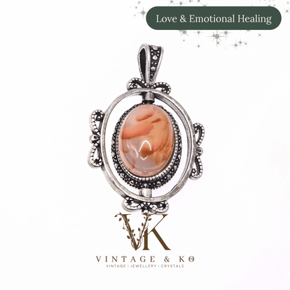 Sakura Agate Rotating Pendant | Intuitively Chosen