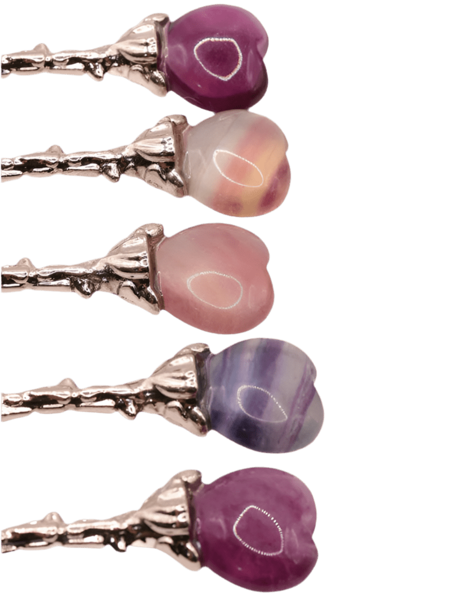 Single Witchy Genuine Crystal Coffee & Tea Spoon – Whimsical Decorative Gift