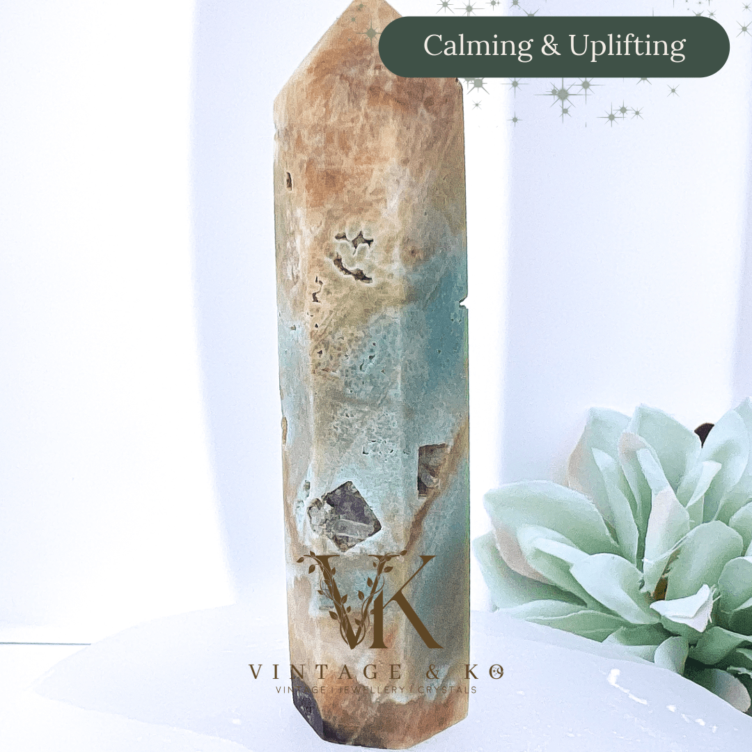 Imperfect Sky Blue Quartz (Chalcedony) Crystal Point Small 8cm | 3 (60g)