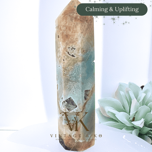 Imperfect Sky Blue Quartz (Chalcedony) Crystal Point Small 8cm | 3 (60g)