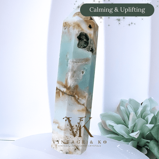 Imperfect Sky Blue Quartz (Chalcedony) Crystal Point Small | 9.5cm (90g)