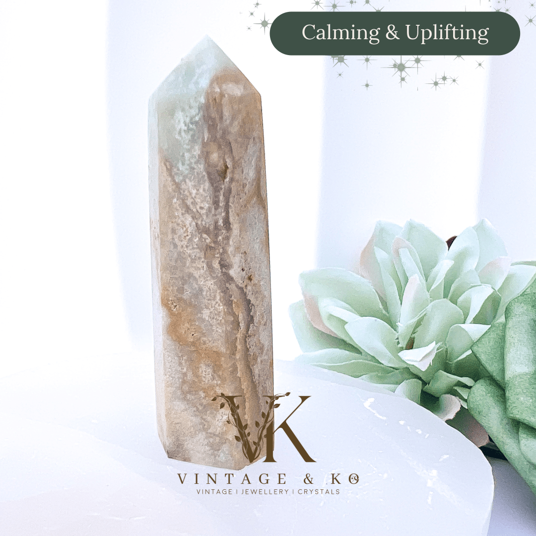 Sky Blue Quartz (Chalcedony)Crystal Point Small 6.5cm | 1 (50g)