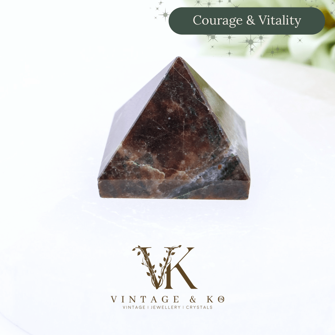 Small Jasper Pyramid Crystal Carving | 1.5cm