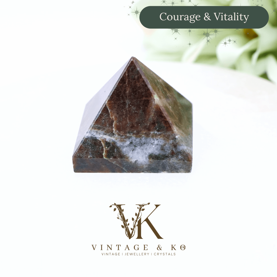 Small Jasper Pyramid Crystal Carving | 1.5cm