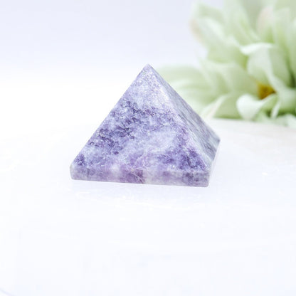 Small Lepidolite Crystal Pyramid Carving | 1.5cm