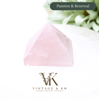 Small Rose Quartz Pyramid | 1.5cm