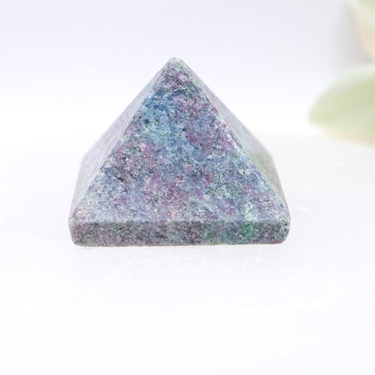 Small Ruby Fuchsite Crystal Pyramid Carving |1.5cm
