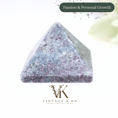 Small Ruby Fuchsite Crystal Pyramid Carving |1.5cm