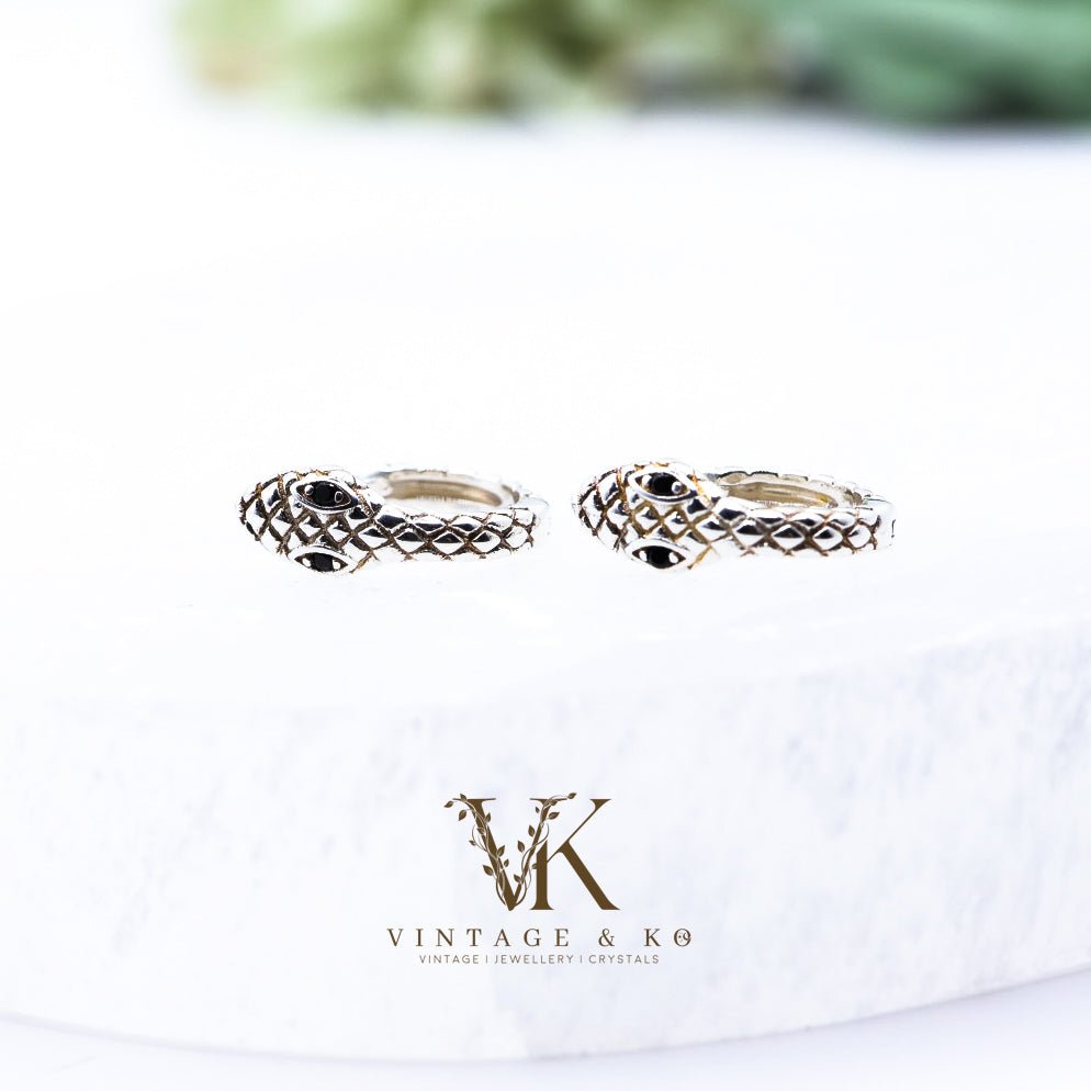 Snake Huggie Earrings | .925 Sterling Silver