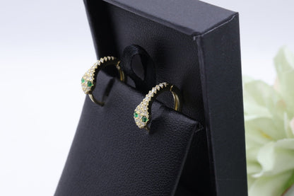 Snake Huggie Earrings | .925 Sterling Silver