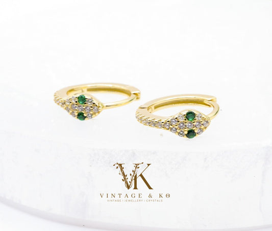 Snake Huggie Earrings | .925 Sterling Silver