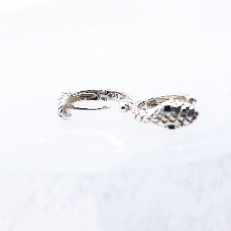 Snake Huggie Earrings | .925 Sterling Silver