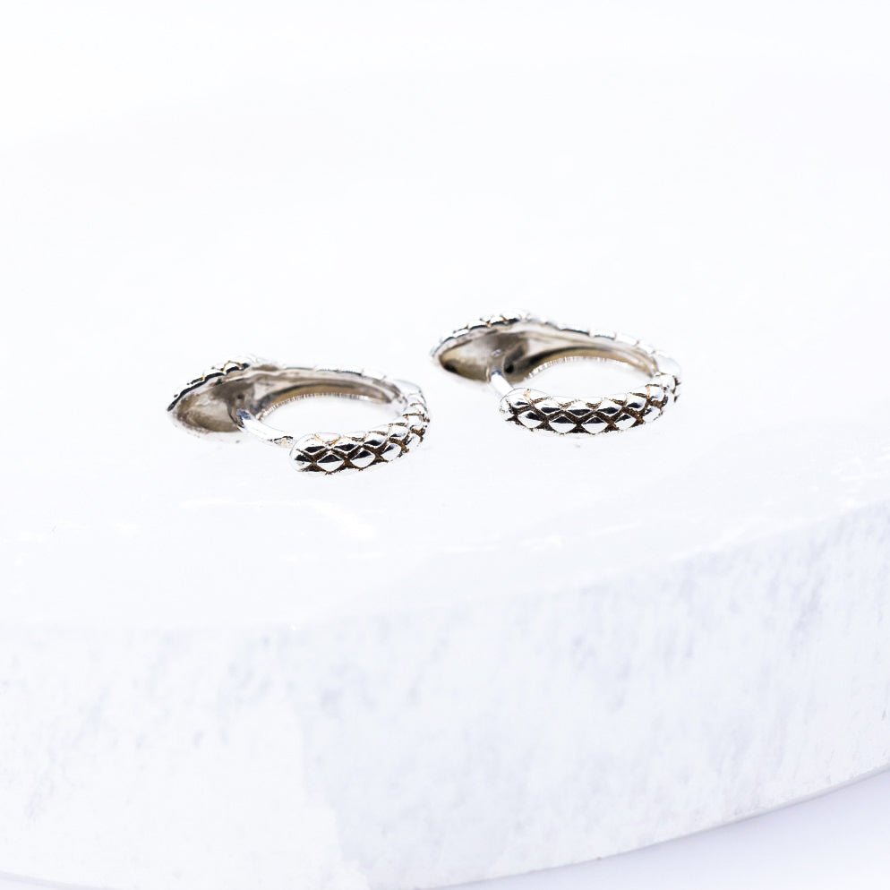 Snake Huggie Earrings | .925 Sterling Silver