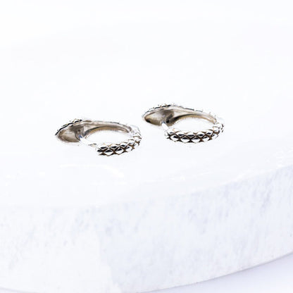 Snake Huggie Earrings | .925 Sterling Silver