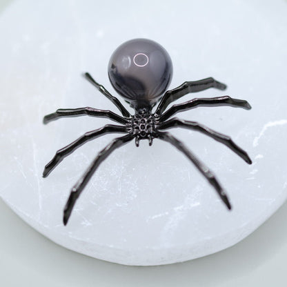 Spooky UV Reactive Volcano Agate Crystal Spider