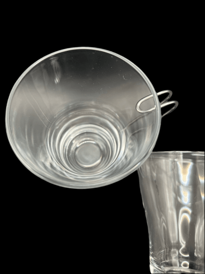 UV Reactive Set of 2 Cappuccino Glassed & 2 Stainless Steel Tall Coffee Cups