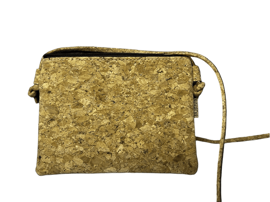 Vegan Eco Friendly Cork Crossbody, Tropical Casual Women’s Handbag With Strap