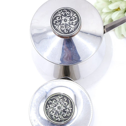 Vintage 18/10 Stainless Steel Milk & Creamer Set – Lucky Wood Japan