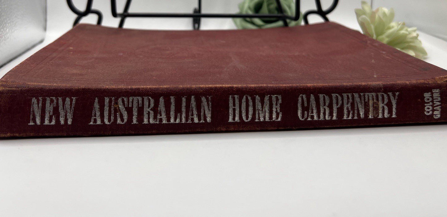 Vintage 1950s New Australian Home Carpentry Illustrated Hardcover Book