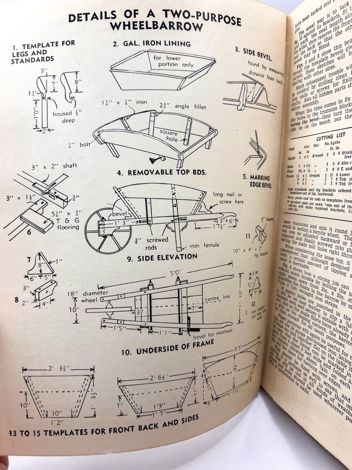 Vintage 1950s New Australian Home Carpentry Illustrated Hardcover Book