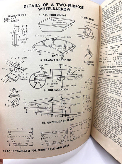 Vintage 1950s New Australian Home Carpentry Illustrated Hardcover Book
