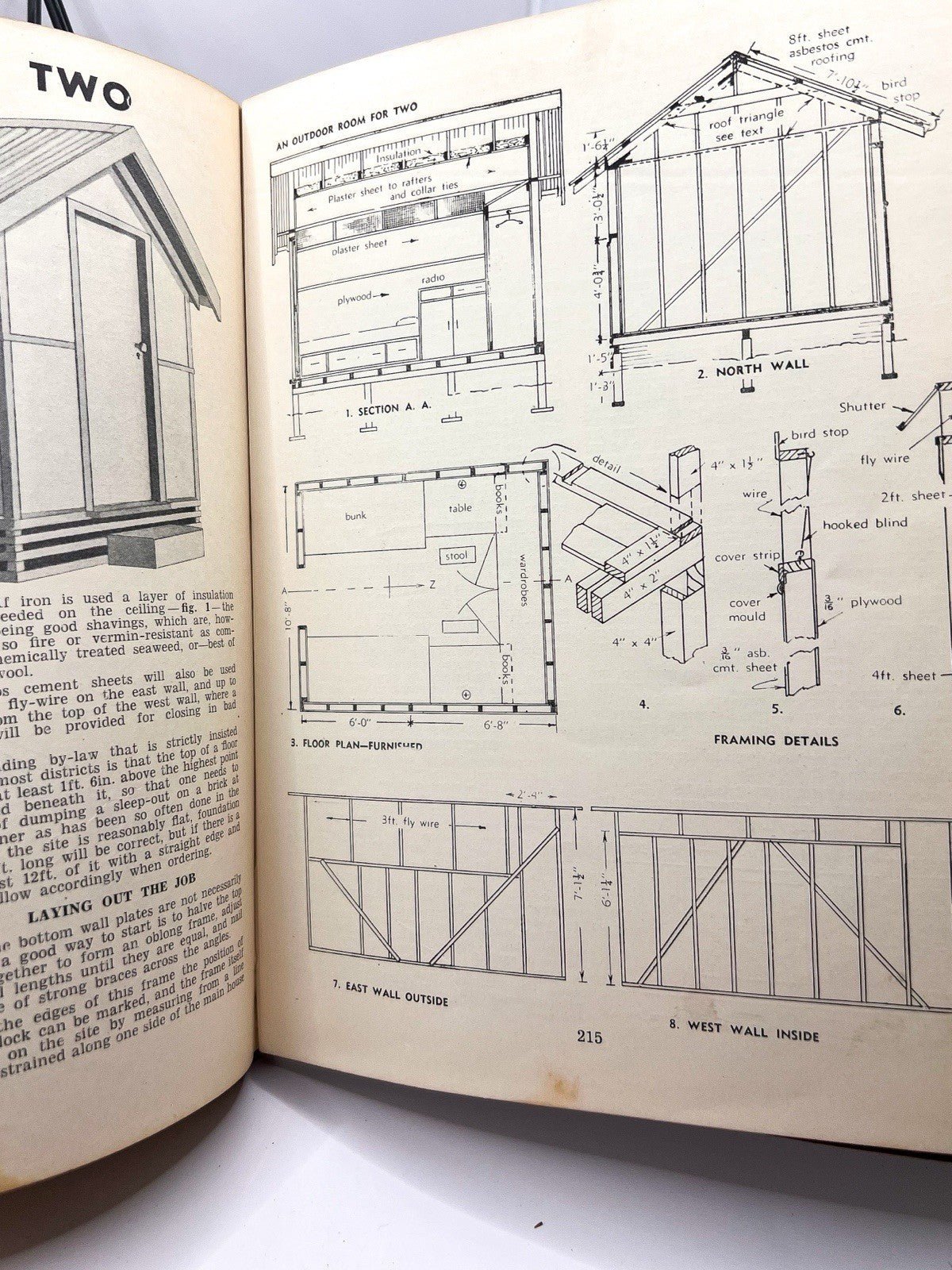 Vintage 1950s New Australian Home Carpentry Illustrated Hardcover Book