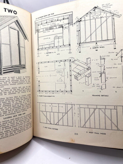 Vintage 1950s New Australian Home Carpentry Illustrated Hardcover Book