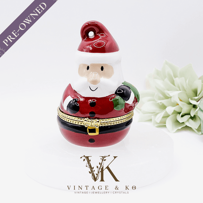 Vintage Avon Porcelain Santa Jewellery Box