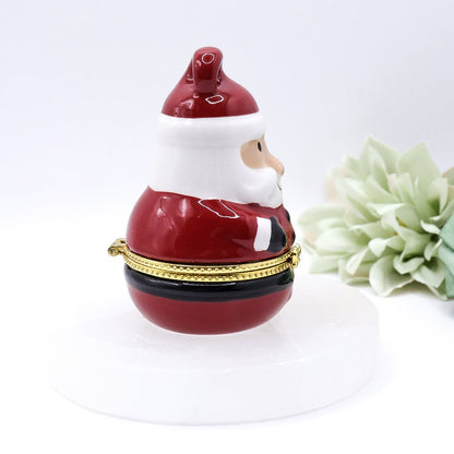 Vintage Avon Porcelain Santa Jewellery Box