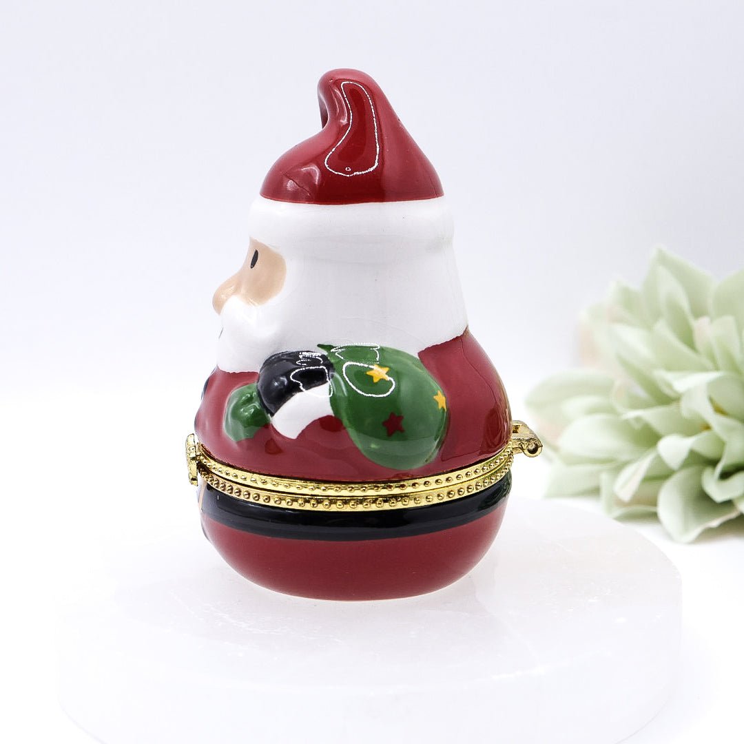 Vintage Avon Porcelain Santa Jewellery Box